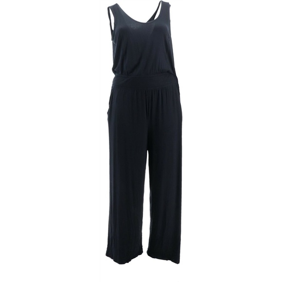 Lisa Rinna Collection Solid Wide Leg Jumpsuit - Picture 3 of 6